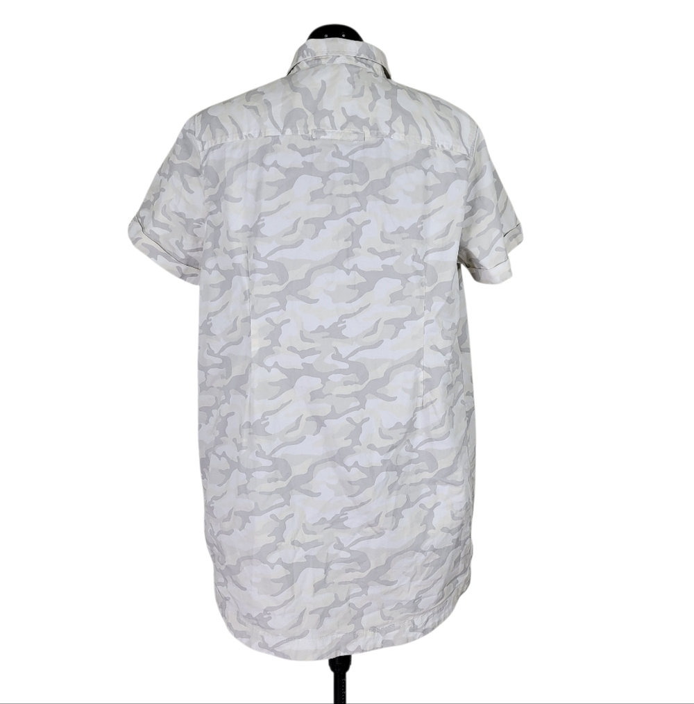 Vineyard Vines Light Gray Camo Shirt Dress - Picture 4 of 10